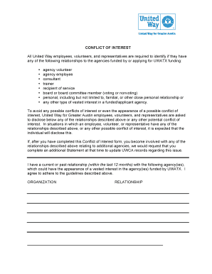 UWATX Conflict of Interest Form - Austin Nonprofit