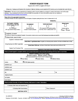 Vendor Request Form