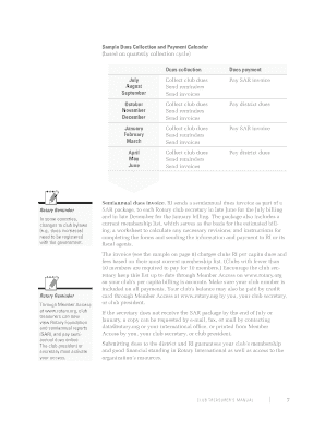 Rotary Club Semiannual Dues Invoice