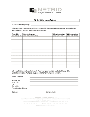 Schriftliches Gebot