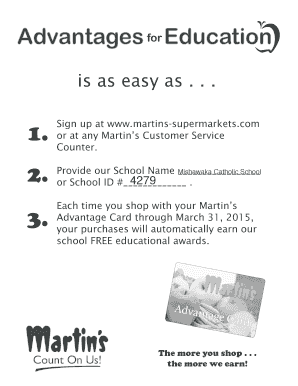 Martin's Supermarkets School Rewards Program