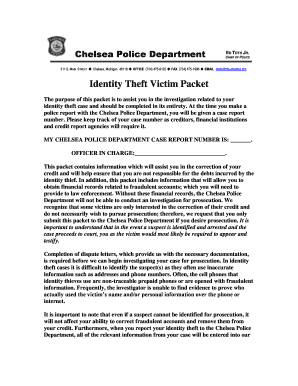 Identity Theft Victim Packet