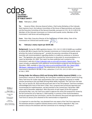 Date February 1 b2010b To Re February 1 status report per SB 09 bb