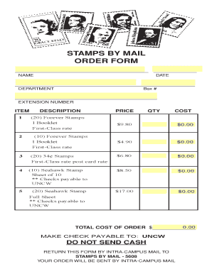Stamps Order Form