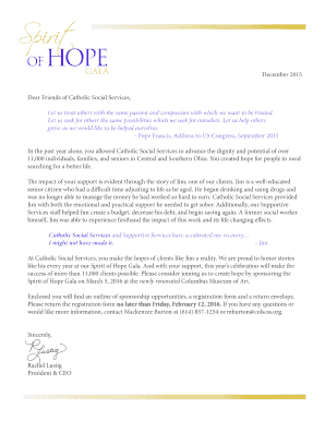 Spirit of Hope Gala Sponsorship Form