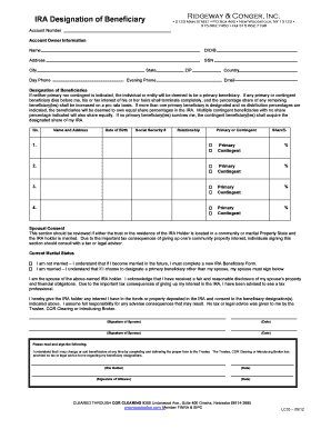 IRA Beneficiary Designation Form