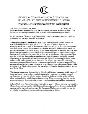 Financial Planning Consulting Agreement