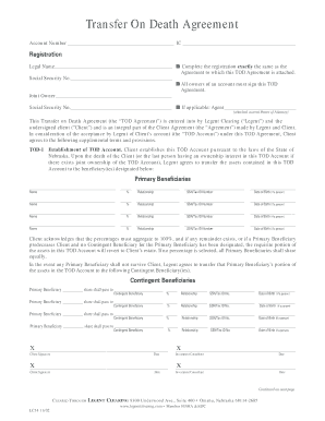 Transfer on Death Agreement