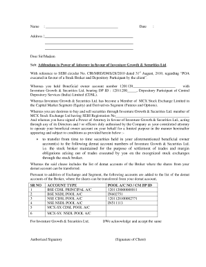 Addendum to Power of Attorney for Inventure Growth & Securities Ltd