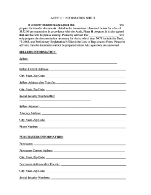 ACRIS 2.1 Information Sheet