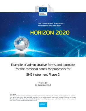 SME Instrument Phase 2 Proposal Template