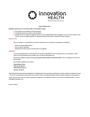 Virginia Medical Plans Application