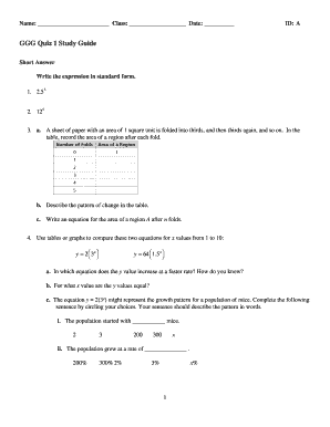 GGG Quiz 1 Study Guide