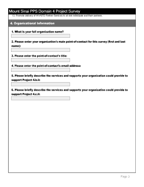 Mount Sinai PPS Domain 4 Project Survey