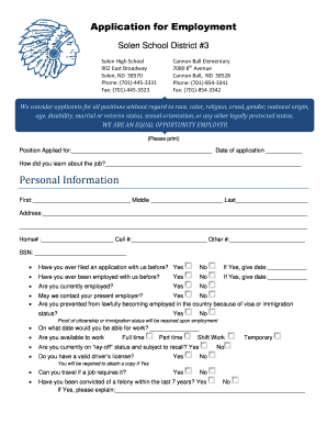 Application for Employment