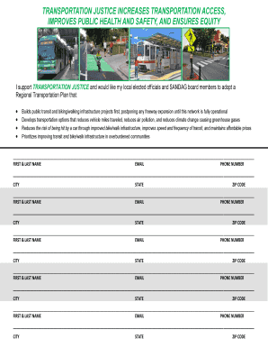 Transportation Justice Petition