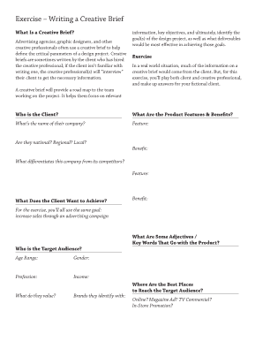 Creative Brief Template