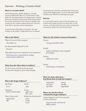 Creative Brief Template