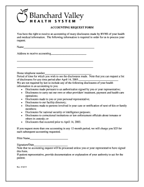 Accounting Request Form