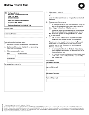 Redraw Request Form