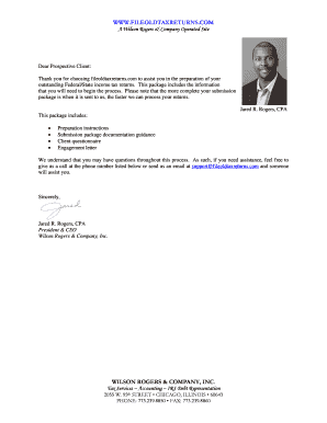 US Federal Tax Return Preparation Package