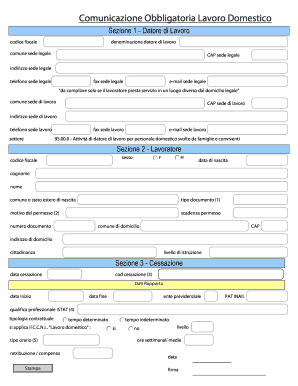 Comunicazione Obbligatoria Lavoro Domestico