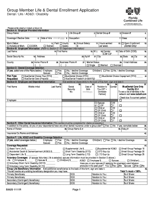 Group Member Life & Dental Enrollment Application