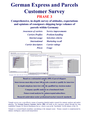 Tagalog survey form - German Express and Parcels Customer Survey - Triangle - EUcom