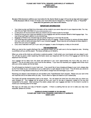 Harrah's Laughlin Tour & Travel Program Agreement