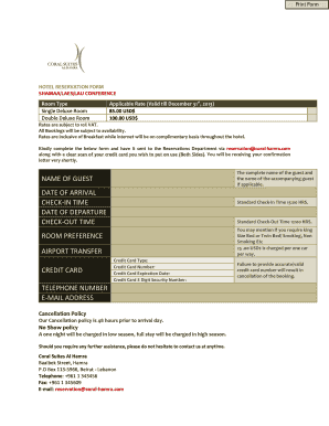 Hotel Reservation Form