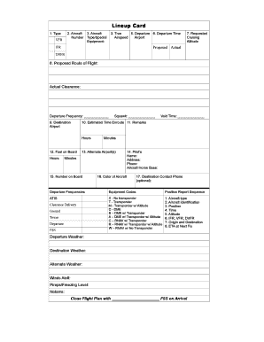 Flight Plan Form