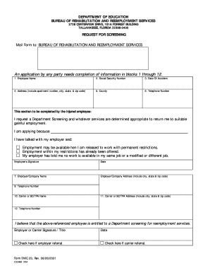 Request for Screening