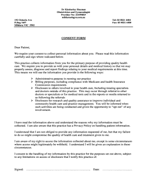 Patient Consent Form