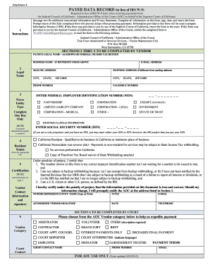 California Payee Data Record