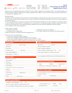 Cornell Education Group Application Form