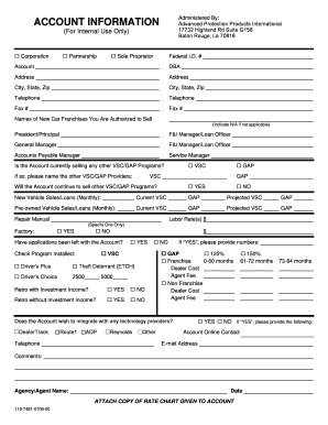 Vehicle Service Contract Application Form