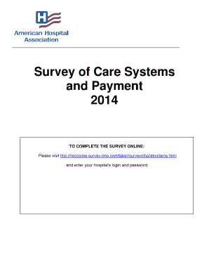 Survey of Care Systems and Payment 2014