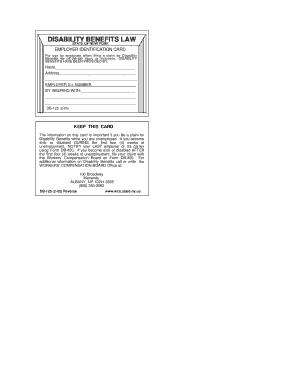 New York Disability Benefits Employer Identification Card