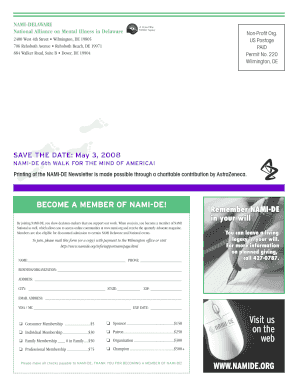 NAMI-DE Membership Application Form
