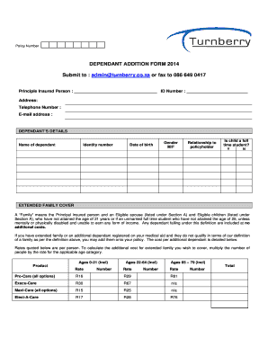 Dependent Addition Form