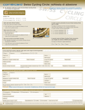 Swiss Cycling Circle: richiesta di adesione