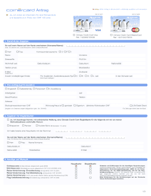 Antrag für die Climate Credit Card