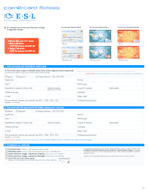 Modulo di Richiesta Cornèrcard Reload