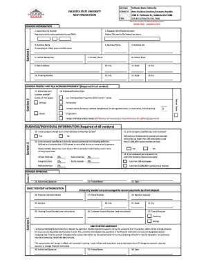 BVendorb Information Form - Valdosta State University - valdosta