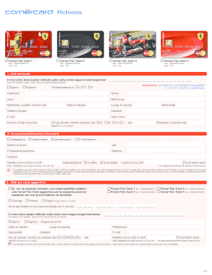 Richiesta Ferrari Fan Card