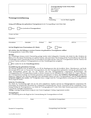 Vorsorgevereinbarung