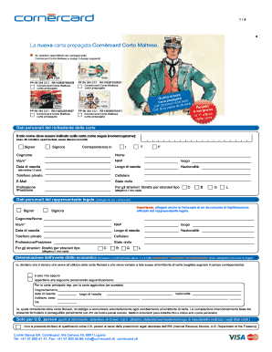 Domanda di carta prepagata Cornèrcard