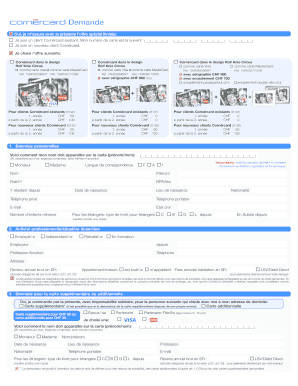 Demande de carte Cornèrcard