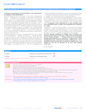 Conditions générales pour les cartes Cornèrcard reload Visa classic Prepaid et MasterCard Electronic de la Cornèr Banque SA