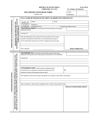 Securities Transfer Form